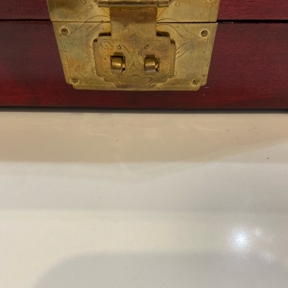 Red Decorative Box with Gold Accents - Picture 3 of 15